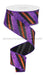 1.5"X10yd Diagonal Glitter Stripe/Royal Black/Purple/Orange RG01765CY - DecoExchange