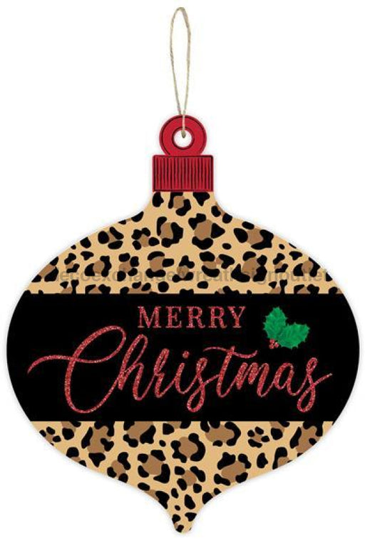 12"H X 10"L Merry Christmas/Leopard Orn Black/White/Brown/Tan/Red AP8961 - DecoExchange®