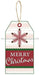 12"L X 6.5"H Merry Christmas Luggage Tag Red/Green/White AP8504 - DecoExchange
