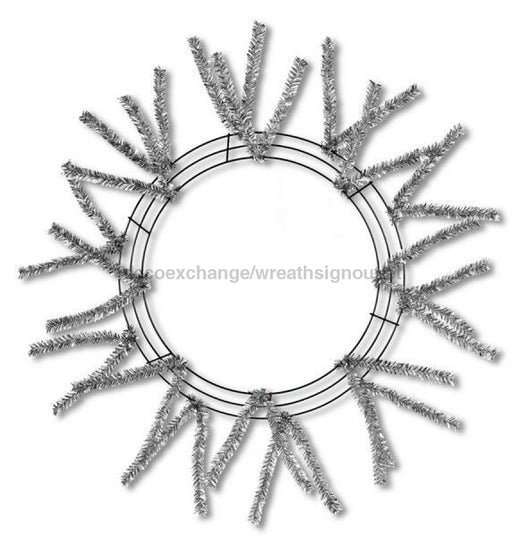 15"Wire,25"Oad-Pencil Work Wreath 18 Ties, Met Slvr XX751126 - DecoExchange