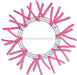 15"Wire,25"Oad-Pencil Work Wreath X18 Ties, Hot Pink XX750411 - DecoExchange