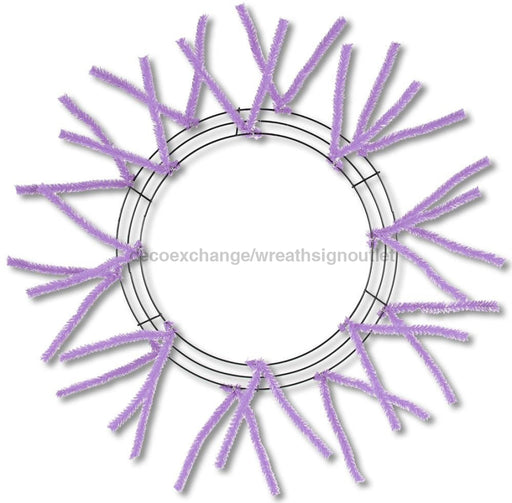 15"Wire,25"Oad-Pencil Work Wreath X18 Ties, Lavender XX750413 - DecoExchange