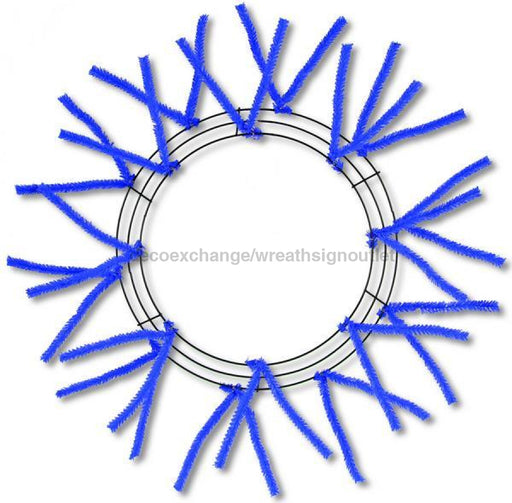 15"Wire,25"Oad-Pencil Work Wreath X18 Ties,Royal Bl XX750425 - DecoExchange
