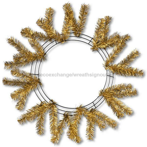 15"Wire, 25"Oad Work Wreath X18 Ties, Metallic Gold XX749508 - DecoExchange
