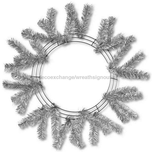15"Wire, 25"Oad Work Wreath X18 Ties, Metallic Silver XX749526 - DecoExchange
