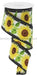 2.5’X10Yd Sunflowers W/Polka Dots White/Yellow/Brown/Green Rge110527 Ribbon