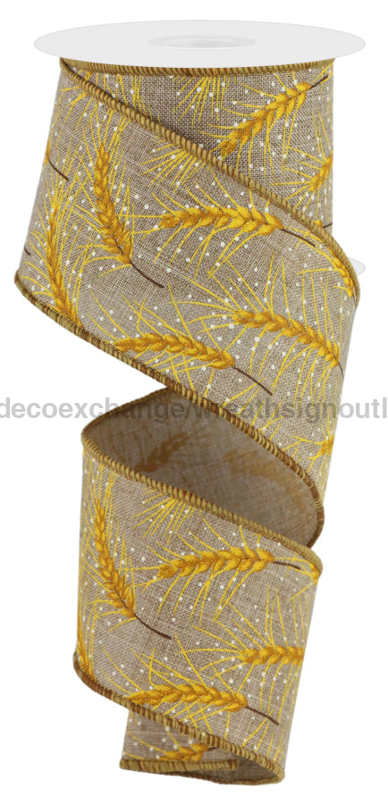 2.5’X10Yd Wheat Light Beige/Multi Rge195301 Ribbon