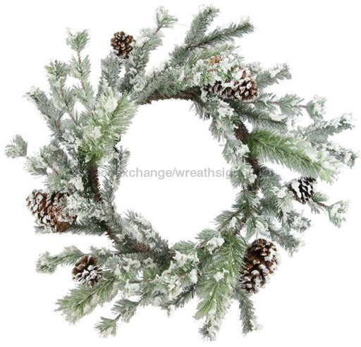 24 Snowdrop Vienna Pine/Pncn Wreath Dark Green/White Xx8119 Base
