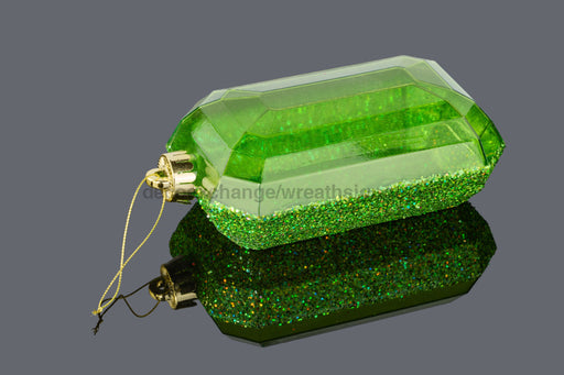 7’Lx4’W Laser Glitter Rectangle Gem Orn Lime Green Xj552769