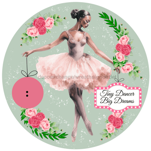 Bow Backer Ballerina Wood Sign Bb-W-0057 13 Wreath