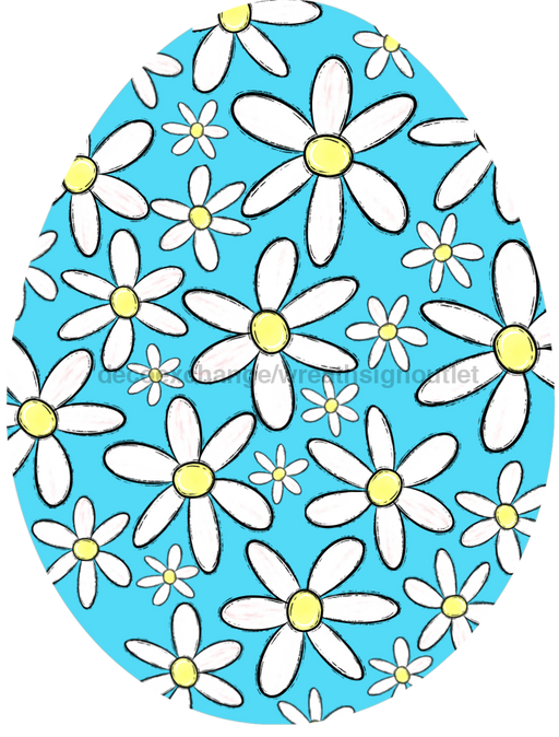 Egg Shape Floral Door Hanger Decoe-W-710-Dh 22’ Wood