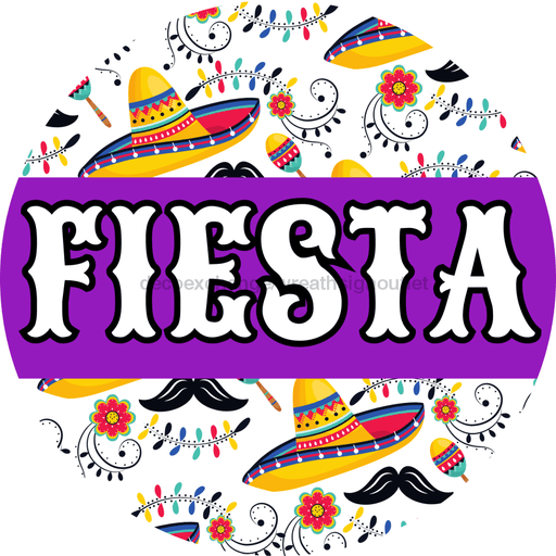 Fiesta Door Hanger Dbj-0025-Dh Sign For Wreath 18 Round