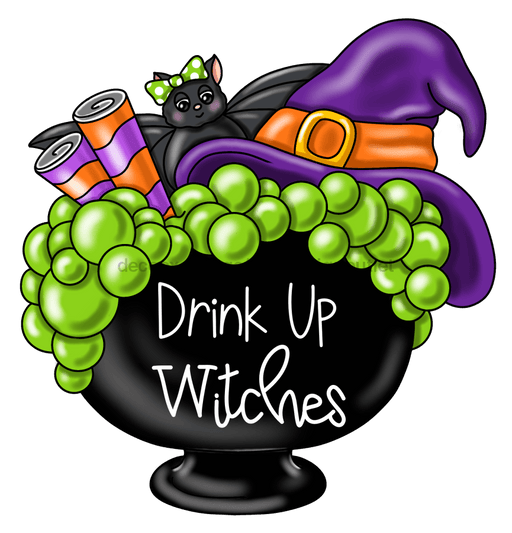 Halloween Sign, Witch Sign, Funny Halloween Sign, Drink Up Witches, wood sign, PCD-W-043 - DecoExchange®