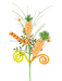 Polkadot Carrot Spray H27 62373OR - DecoExchange