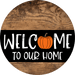 Wreath Sign Pumpkin Welcome To Our Home Decoe-2325 For Round vinyl