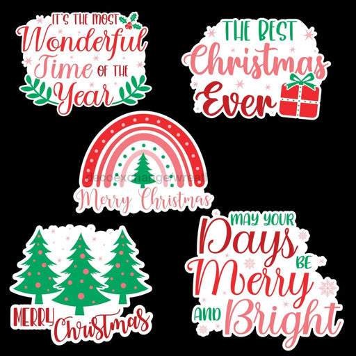 Vinyl Shipping Stickers Christmas Bundle 1 Sign