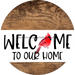 Wreath Sign Cardinal Welcome To Our Home Decoe-2328 For Round vinyl