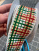 1.5"X10Yd Glitter Print Plaid White/Emerald/Red/Gold RGF195627 - DecoExchange®