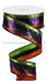 1.5X10Yd 3-In-1 Diagonal Glitter Stripe Purple/Orange/Lime Rg89519K Ribbon
