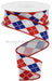 1.5"X10Yd Argyle Stars On Royal White/Red/Blue RGA135827 - DecoExchange