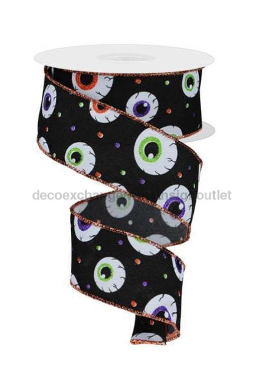 1.5"X10Yd Eyeballs On Pg Wht/Blk/Ppl/Lime/Org RGE147727 - DecoExchange®