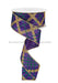 1.5’’X10Yd Glitter Diagonal Plaid Purple/Mardi Gras RGF109723 Ribbon