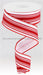1.5"X10Yd Glitter Velvet Vertical Lines White/Red RGC181527 - DecoExchange®