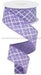 1.5"X10YD GLITTERED ARGYLE ON ROYAL Lavender/White/Silver Ribbon RG0190113 - DecoExchange