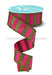 1.5’’X10Yd Horizontal Glitter Stripes Hot Pink/Lime Green RGF1966AW Ribbon