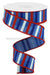 1.5"X10Yd Horizontal Stripe On Royal Royal Blue/Red/Blue/White RGA120425 - DecoExchange