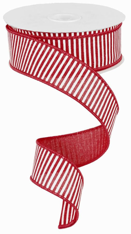 1.5’’X10Yd Horizontal Stripes/Royal Red/White RG178024 Ribbon