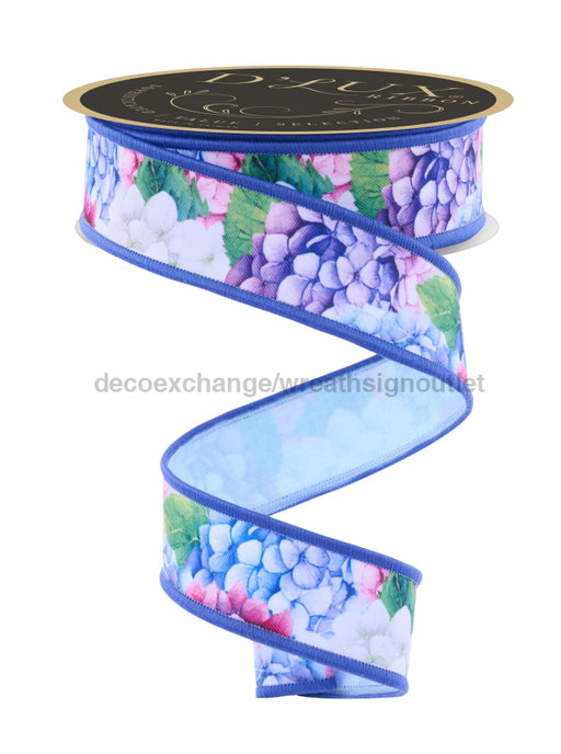 1.5’’X10Yd Hydrangeas/Fused Pink/Purple/Blue Lx1021Wt Ribbon