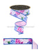 1.5’’X10Yd Hydrangeas/Fused Pink/Purple/Blue LX1061WT Ribbon