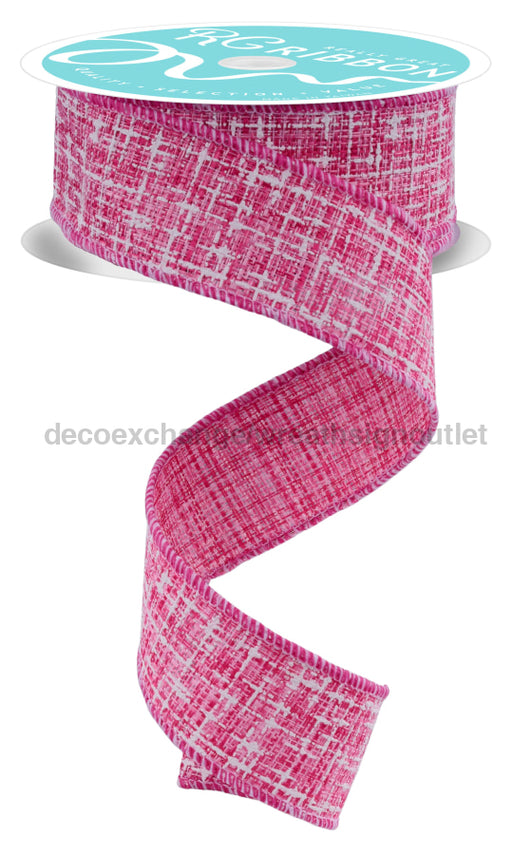 1.5’’X10Yd Knit Look Texture Dark Pink/White RGF1692FJ Ribbon