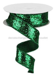1.5"X10Yd Large Glitter Emerald Green RG887206 - DecoExchange