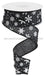 1.5’X10Yd Mini Snowflake On Royal Black/White Rgc182302 Ribbon