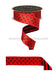 1.5’’X10Yd Polka Dot/Stripe/Fused Red/Black LX306724 Ribbon