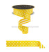 1.5’’X10Yd Polka Dot/Stripe/Fused Sun Yellow/White LX305529 Ribbon