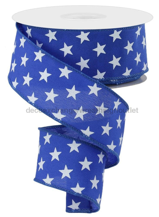 1.5’X10Yd Random Star Royal Blue/White Rge111625 Ribbon