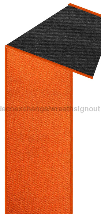 1.5’’X10Yd Satin Fused Orange/Black LX4001P2 Ribbon