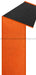 1.5’’X10Yd Satin Fused Orange/Black LX4001P2 Ribbon