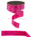1.5’’X10Yd Small Polka Dot/Fused Hot Pink/Black Lx304611 Ribbon