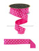 1.5’’X10Yd Small Polka Dot/Fused Hot Pink/White Lx303011 Ribbon