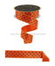 1.5’’X10Yd Small Polka Dot/Fused Orange/Black Lx304620 Ribbon