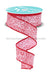 1.5’’X10Yd Snow Glitter White/Red RGF181324 Ribbon