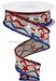 1.5’’X10Yd Star/Wavy Stripe/Royal/Tinsel Lt Nat/Red/White/Blue RG0835201 Ribbon