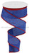 1.5’X10Yd Swiss Dots On Burlap Royal Blue/Red Rgc115625 Ribbon