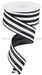 1.5"X10Yd Vertical Stripe Black/White RGC156202 - DecoExchange®