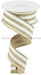 1.5’X10Yd Vertical Stripe Lt Beige/White Rgc156201 Ribbon