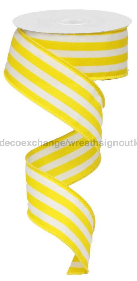 1.5’X10Yd Vertical Stripe White/Yellow Rx9135J3 Ribbon
